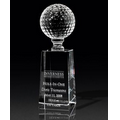 Optical Crystal Golf Pedestal Award (2 1/4"x7 1/2"x2 1/4")